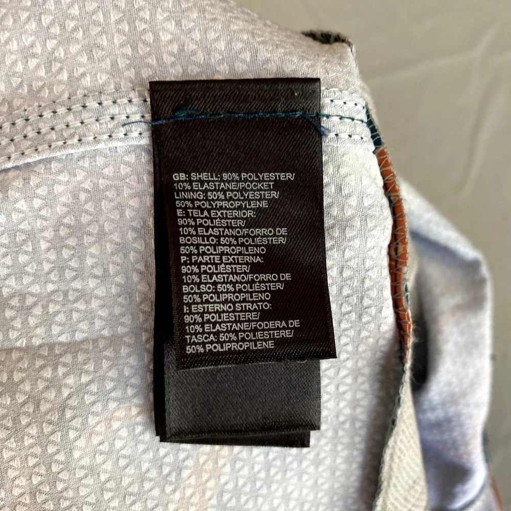 The North Face Board Shorts Mens 38‎ Blue Carabiner Print Hybrid Swimming Trunks